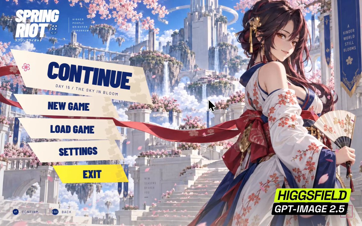 GPT-Image 2.5 生成游戏 UI 效果展示
