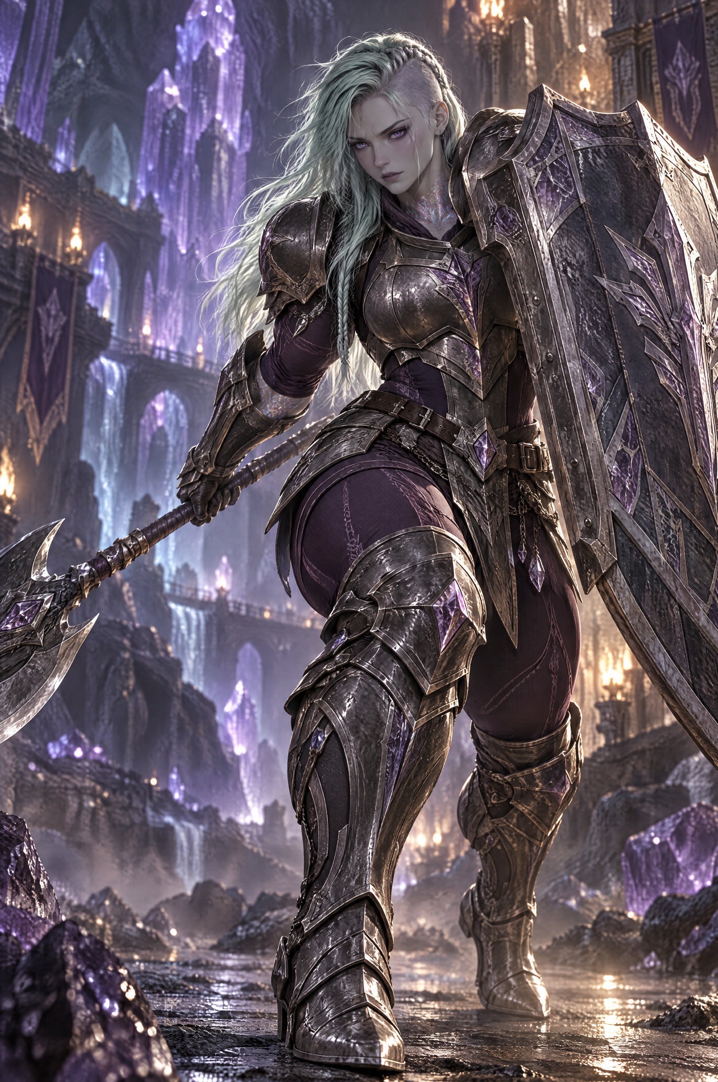 GPT Image 2.5 produces more varied muscle-girl character variants (image 3 of 4)