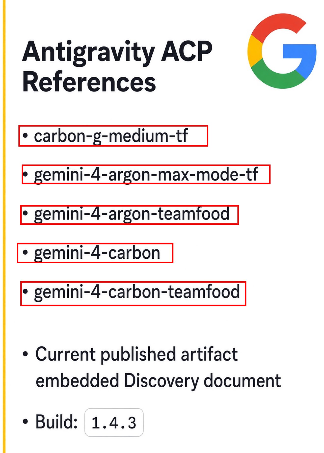 Antigravity 泄漏 gemini-4-carbon 与 Argon max-mode 模型引用(第 2 张,共 2 张)