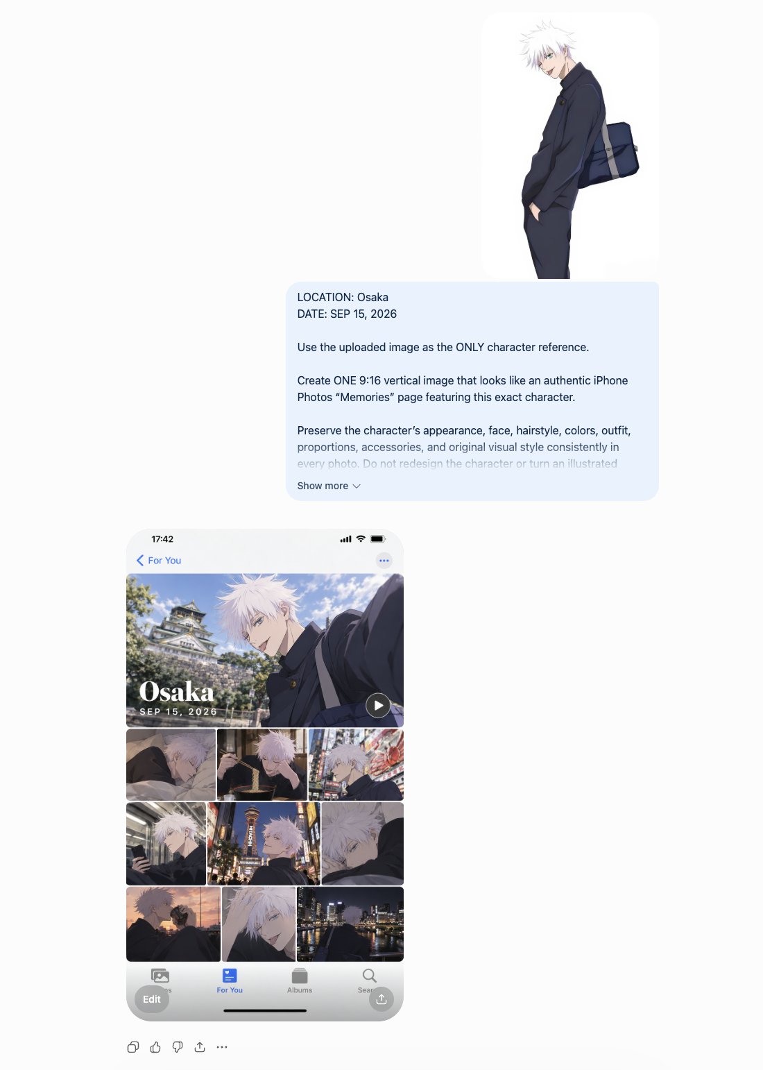 GPT Image 2.5 prompt turns any photo into an iPhone Memories page
