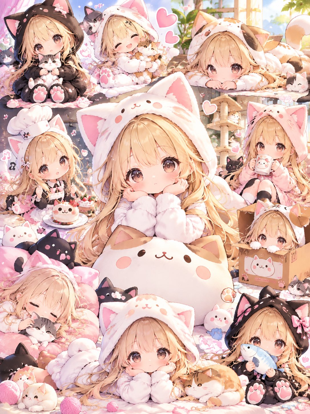 ChatGPT Images 2.5 每日一图:猫与角色插画
