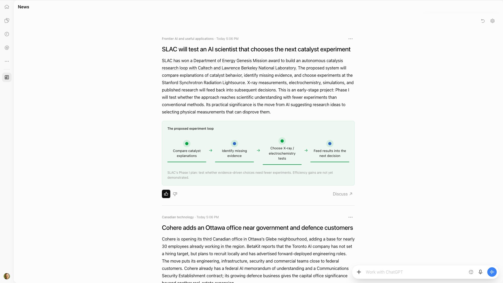 用 ChatGPT Sites + 插件做的新闻订阅插件