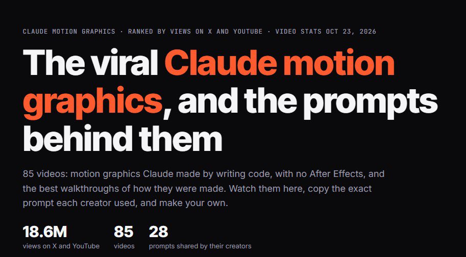 Three sites for Claude Motion examples and prompts (image 2 of 3)