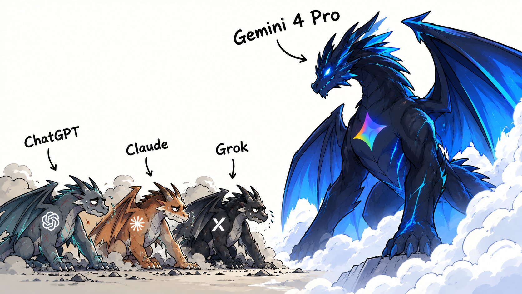 梗图：Gemini 4 Pro 未发布，其他模型已像看过跑分