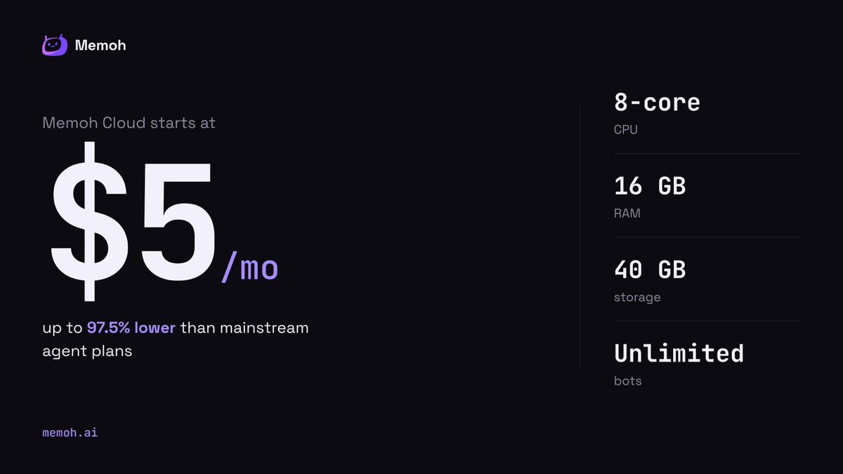 Memoh goes official: a multi-agent platform with a cloud computer per agent