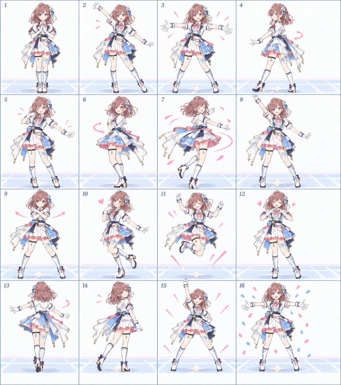 GPT-Image 2.5 draws dance storyboards frame by frame, then animates the character