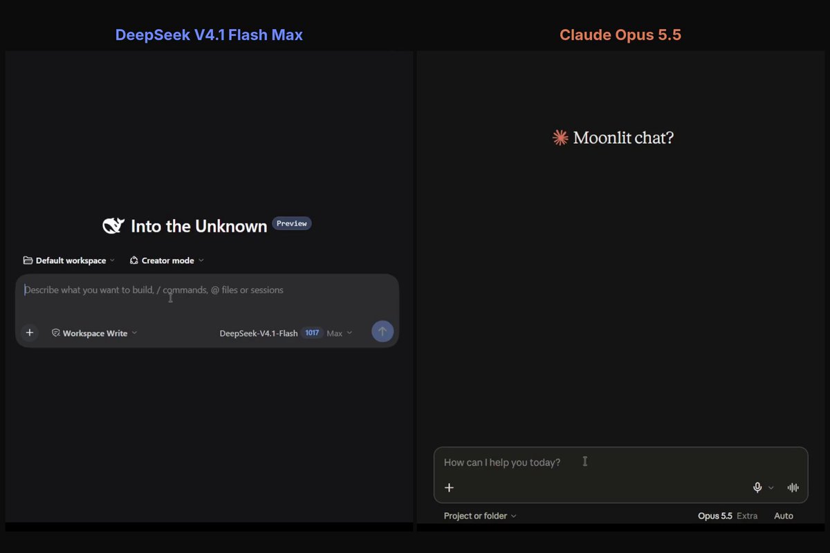 DeepSeek V4.1 与 Opus 5.5 为 OpenAI 新模型做发布视频