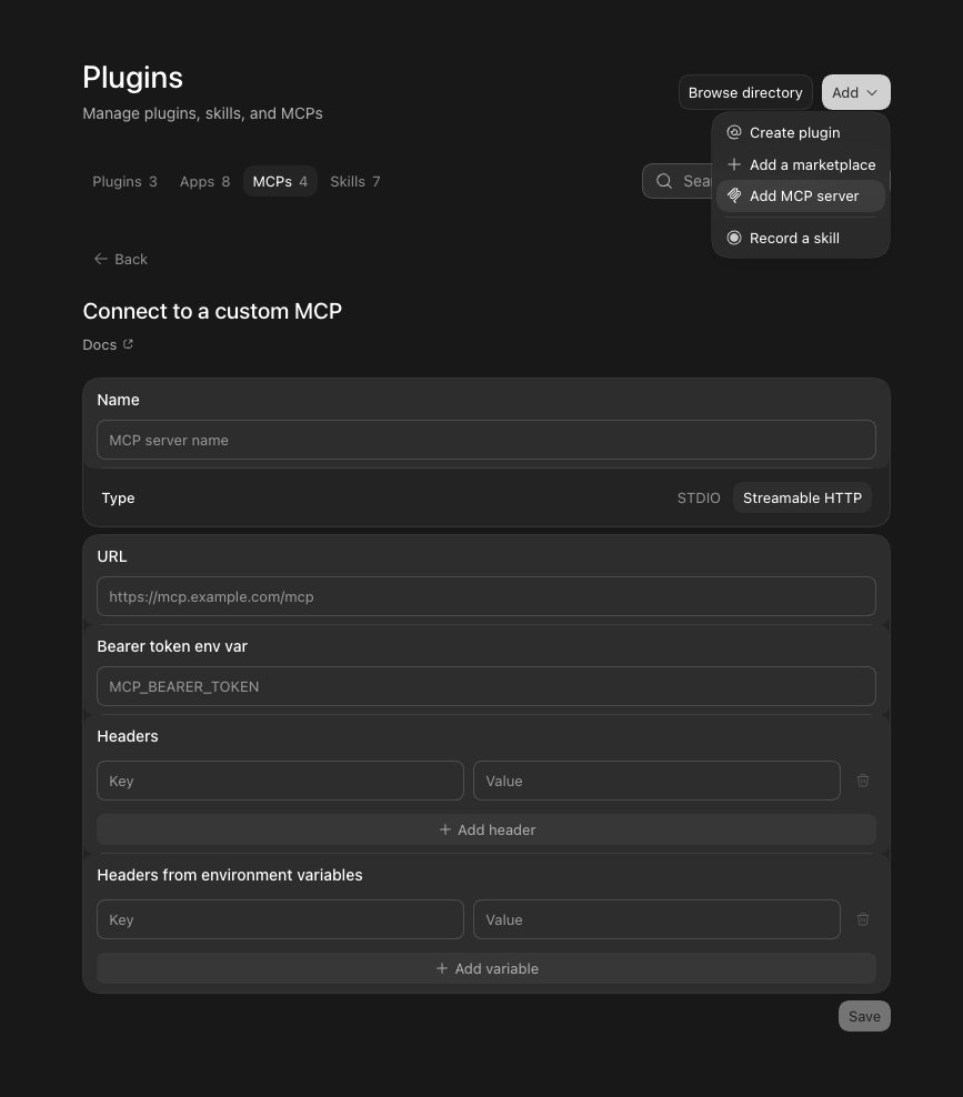 ChatGPT web vs app differ on custom MCP server auth (image 2 of 2)