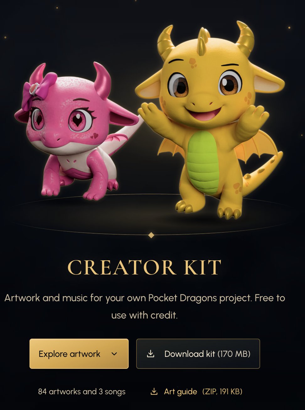 Pocket Dragons 发布 Creator Kit 素材包