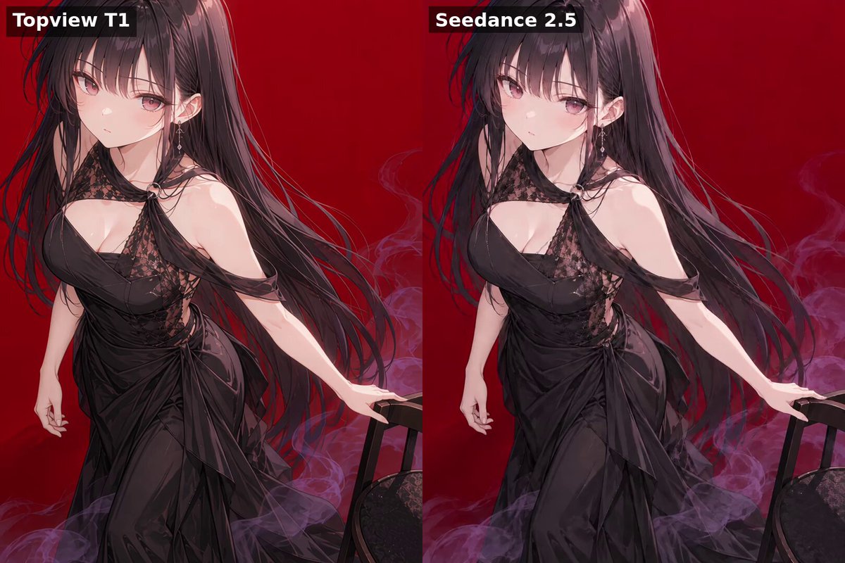 Topview T1 与 Seedance 2.5 同条件实测对比