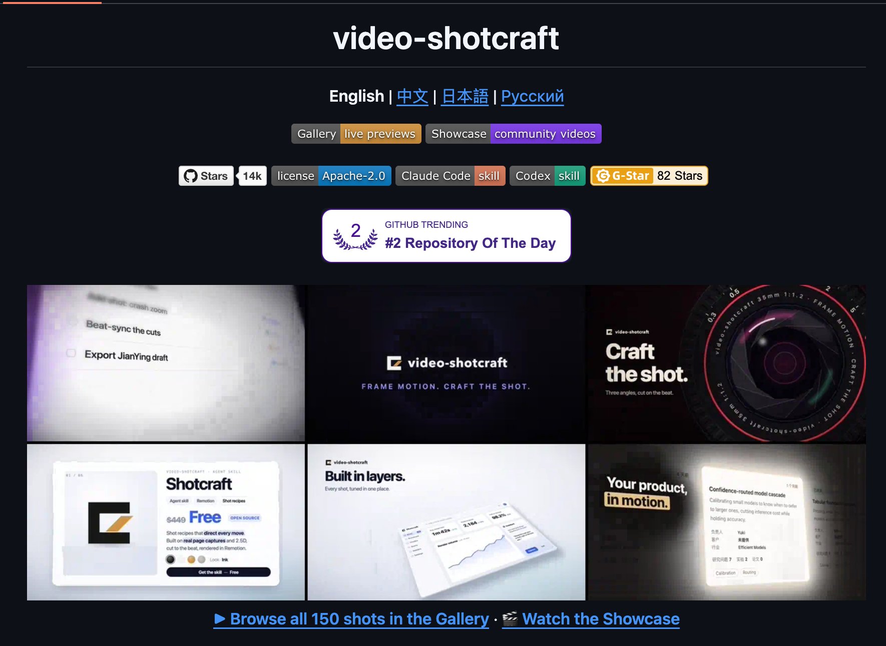 video-shotcraft：Claude Code + Remotion 代码出宣传片