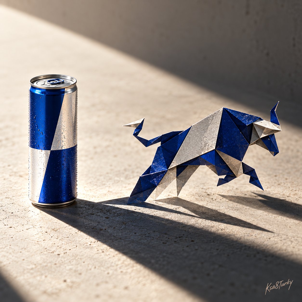 Surreal prompt folds an object's shadow into an origami symbol (image 4 of 4)