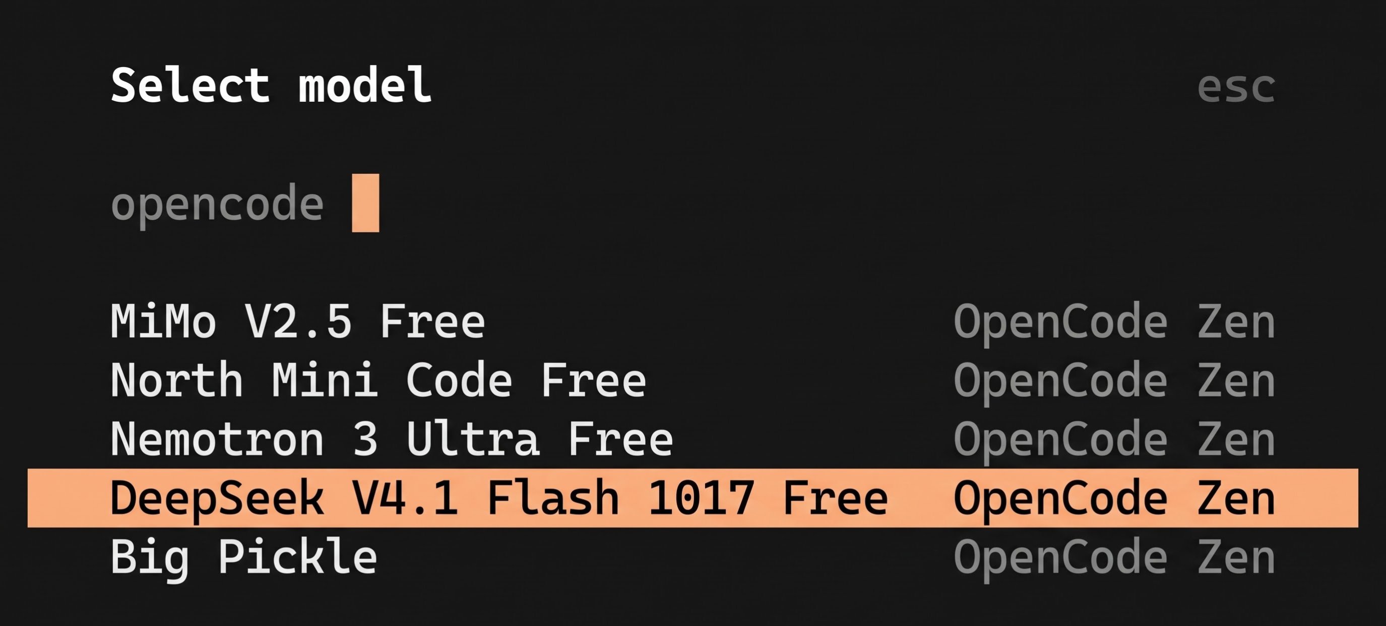 OpenCode 免费开放 DeepSeek V4.1 Flash 1017
