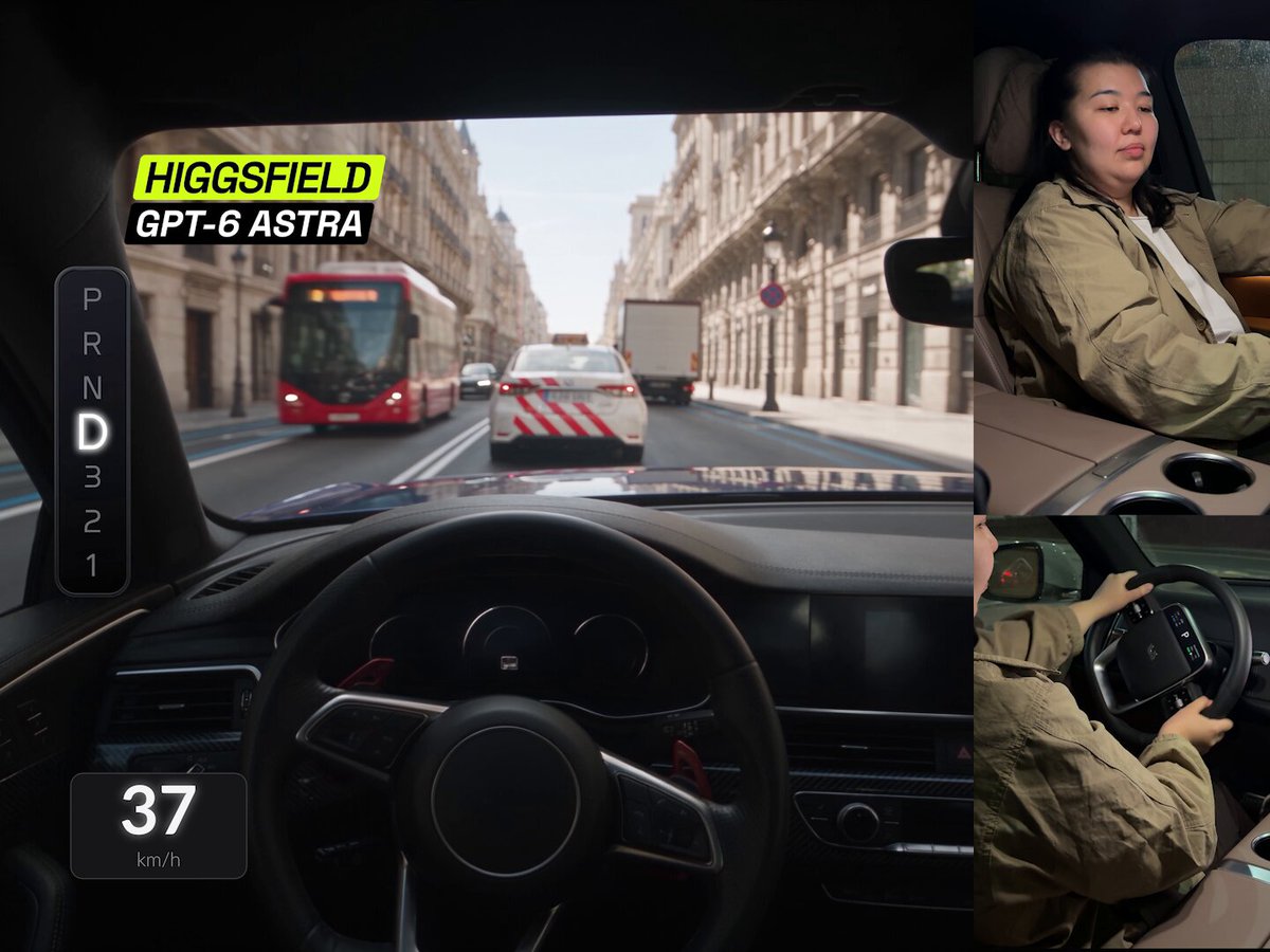 Higgsfield 用 GPT-6 Astra 做赛车游戏概念演示