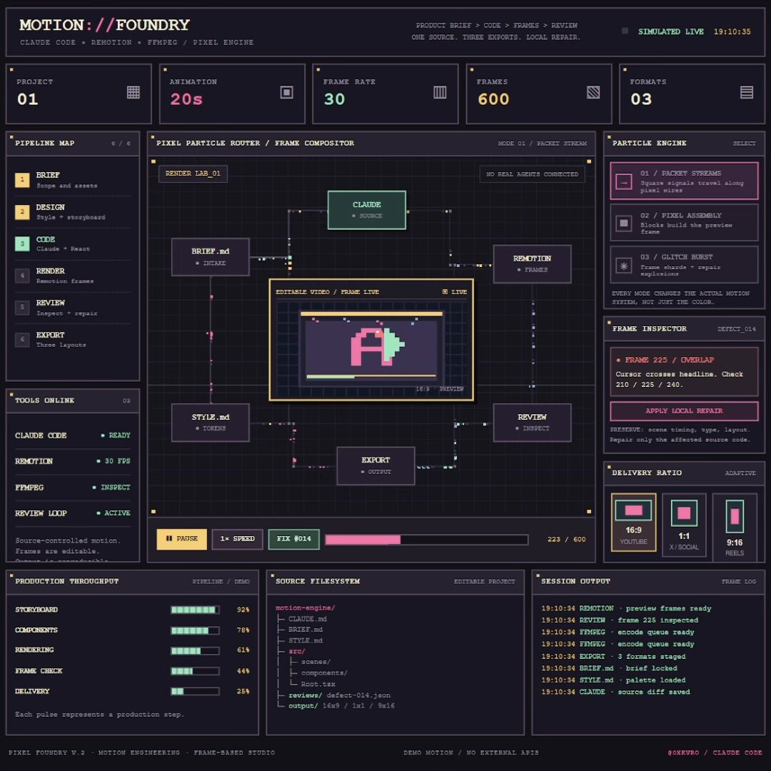 Claude Code Motion Foundry 逐帧修动画