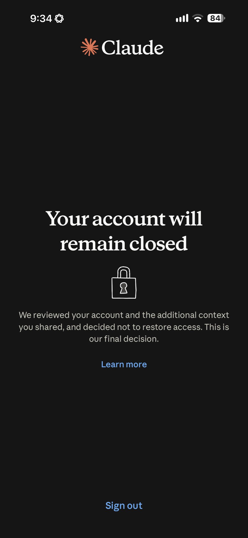 Two-year Claude 20x account banned over holiday, user says appeals went nowhere