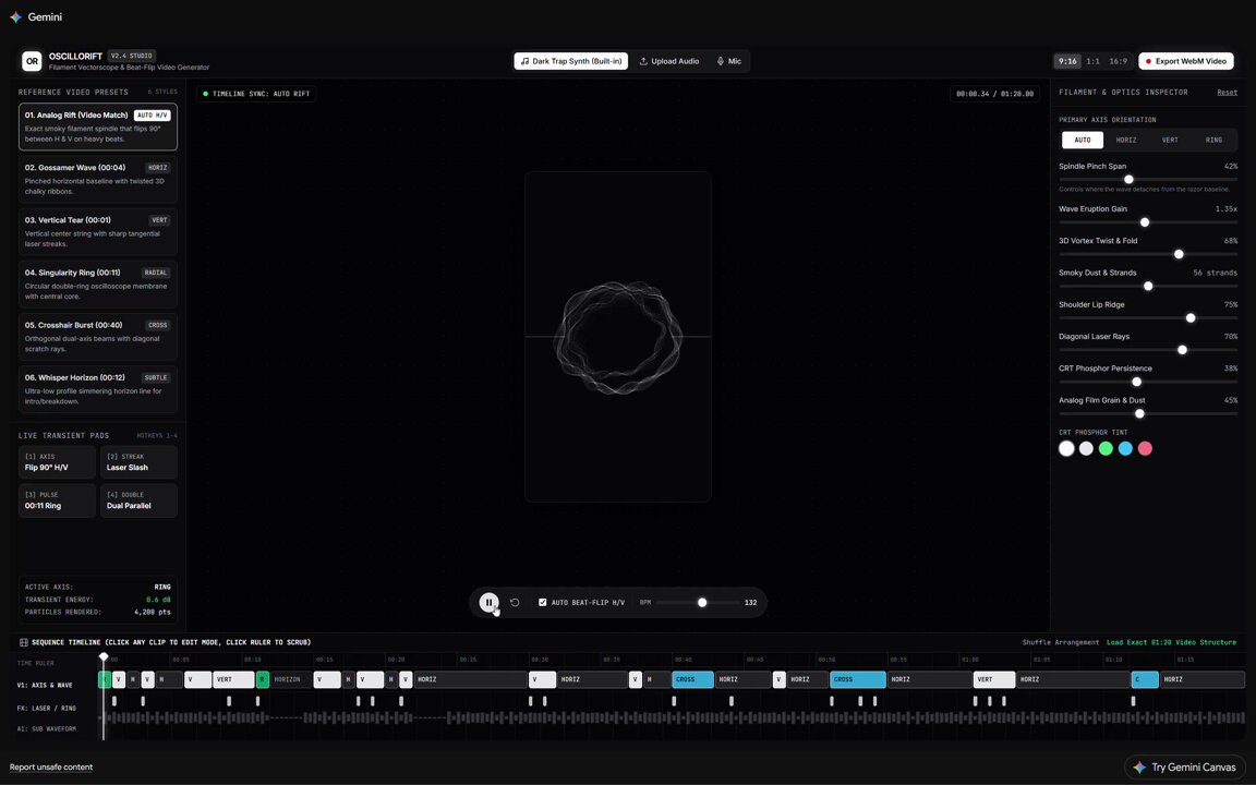 Gemini 4 Pro generates a second DJ app demo video