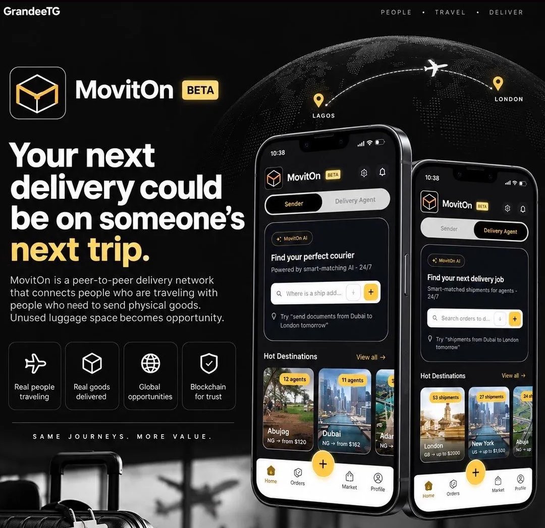 MovitOn P2P delivery app opens Android and TestFlight beta