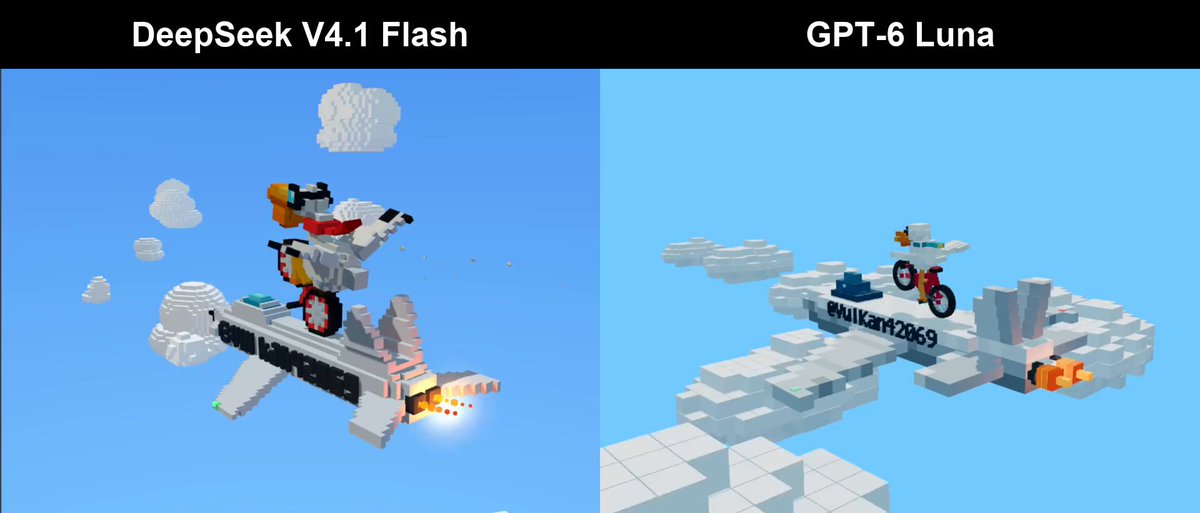V4.1 Flash 1017 对比 GPT-6 Luna：体素鹈鹕测试