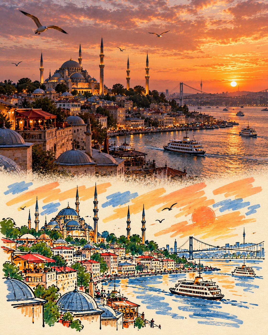 GPT Image 2.5 prompt: photo-to-graffiti travel poster (image 2 of 4)