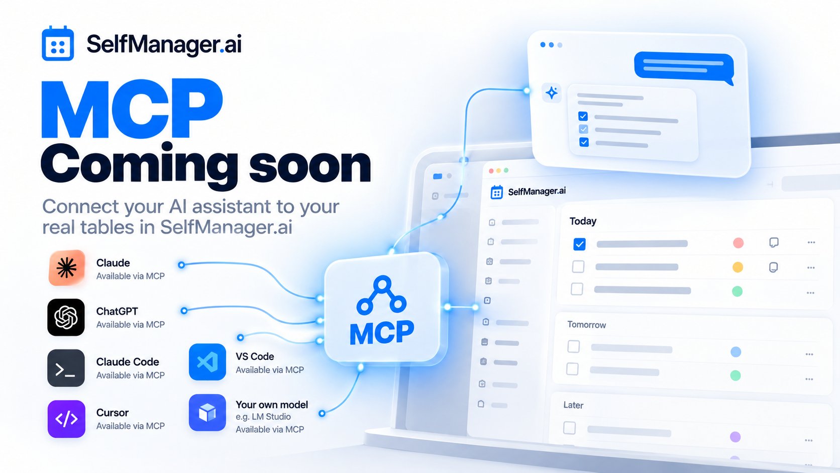 SelfManager 正在做 MCP 服务器