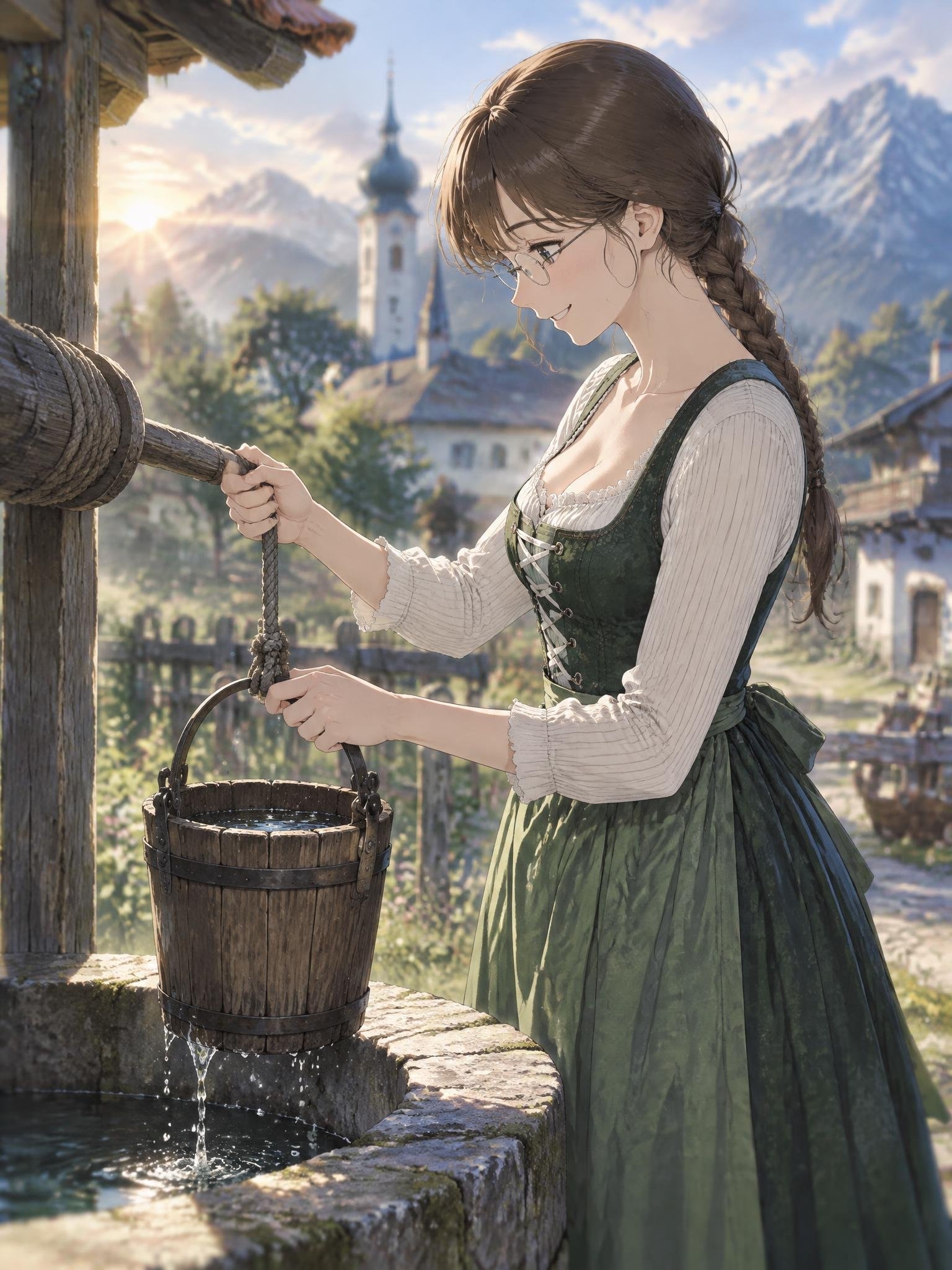 GPT-Image 2.5 imagines a Japanese well in use