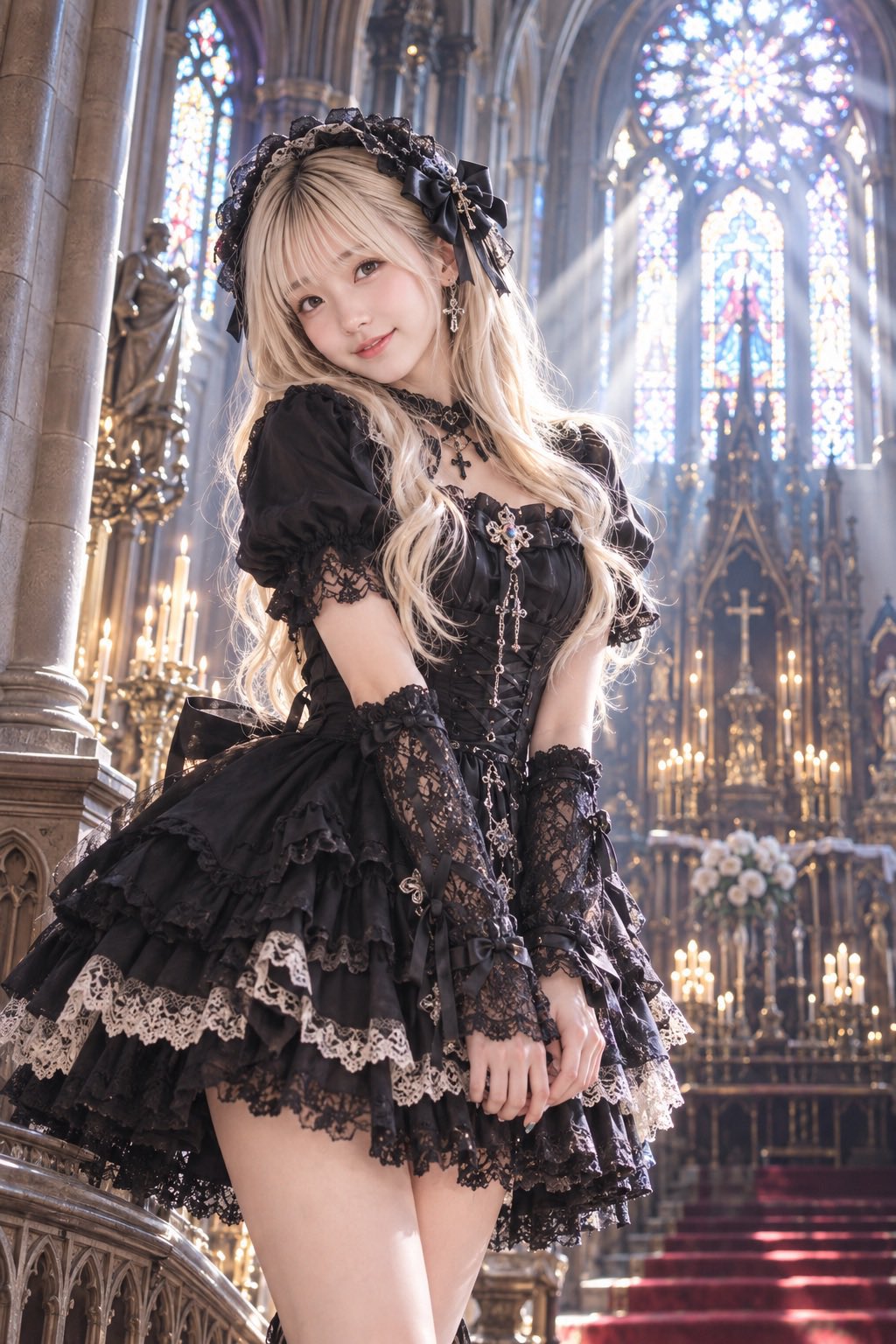 Gothic lolita fitting-room image made with ChatGPT Images 2.5 (image 2 of 2)