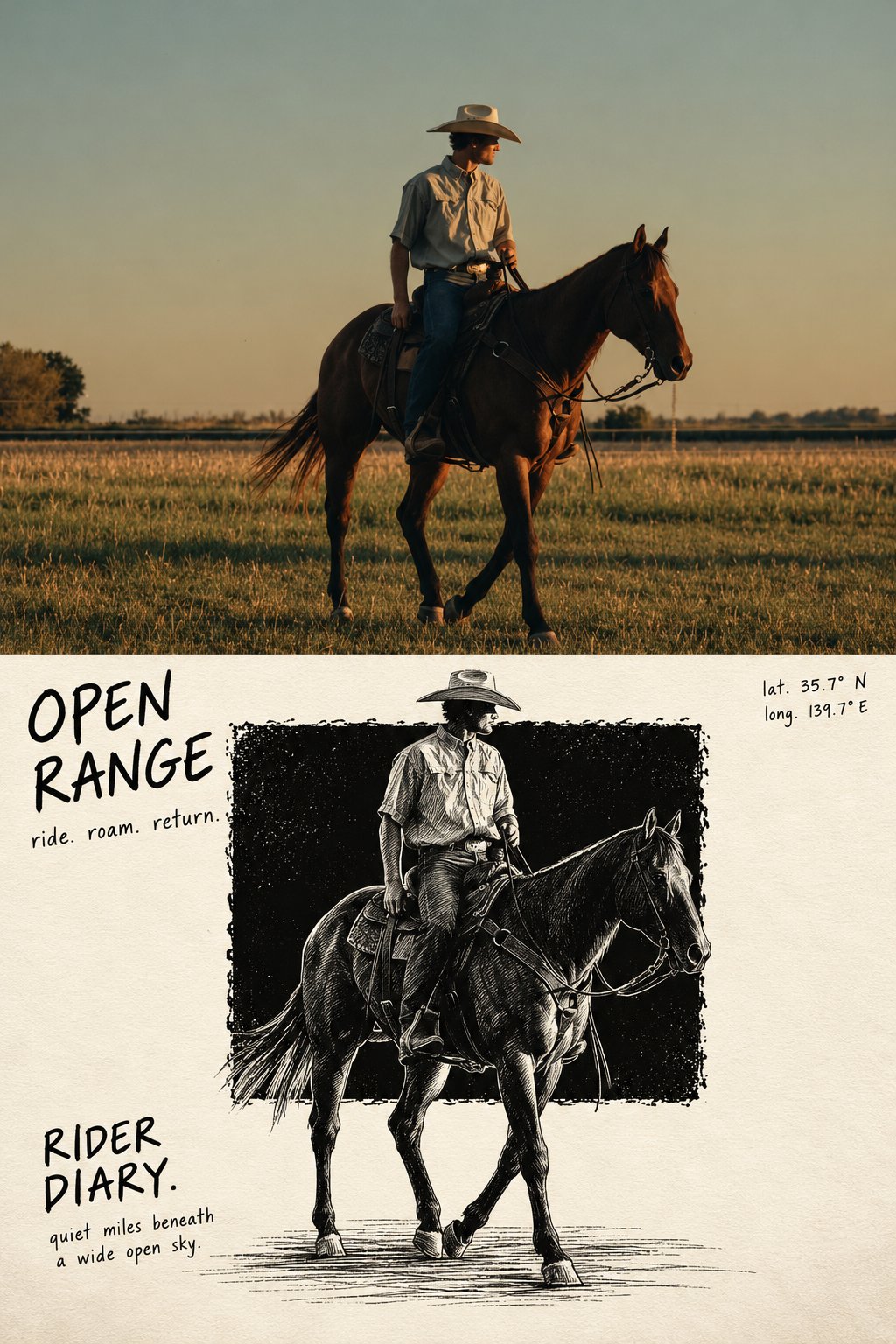 GPT Image 2.5 split photo and scratchboard poster prompt (image 3 of 3)