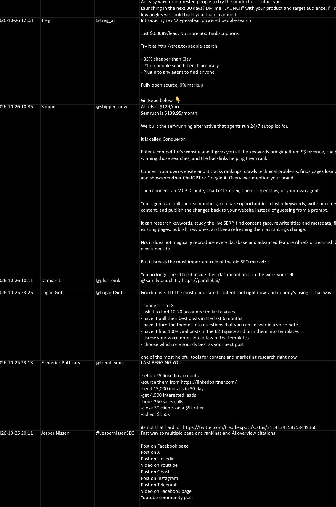 Grok Bot archives X bookmarks into Google Sheets and Drive nightly (image 2 of 2)