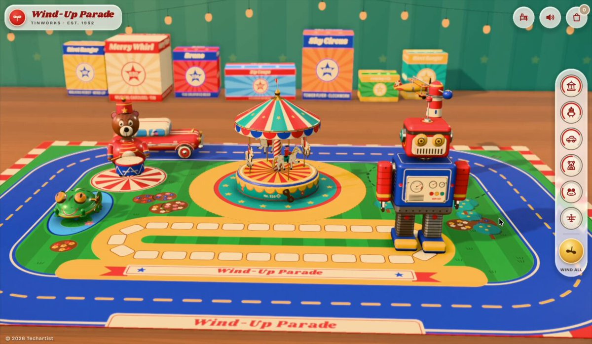 Opus 5.5 builds a playable toy store concept site with Three.js