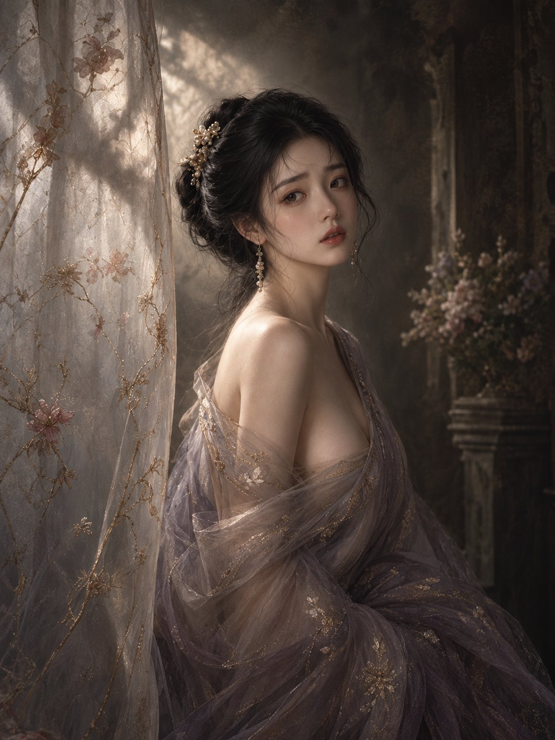 GPT Image 2.5 ancient-style sexy image prompt formula: reveal a little, cover a little