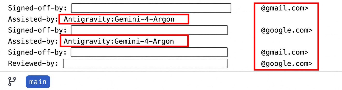 Google commit logs show 'Assisted-by: Antigravity:Gemini-4-Argon' signatures, leak claims