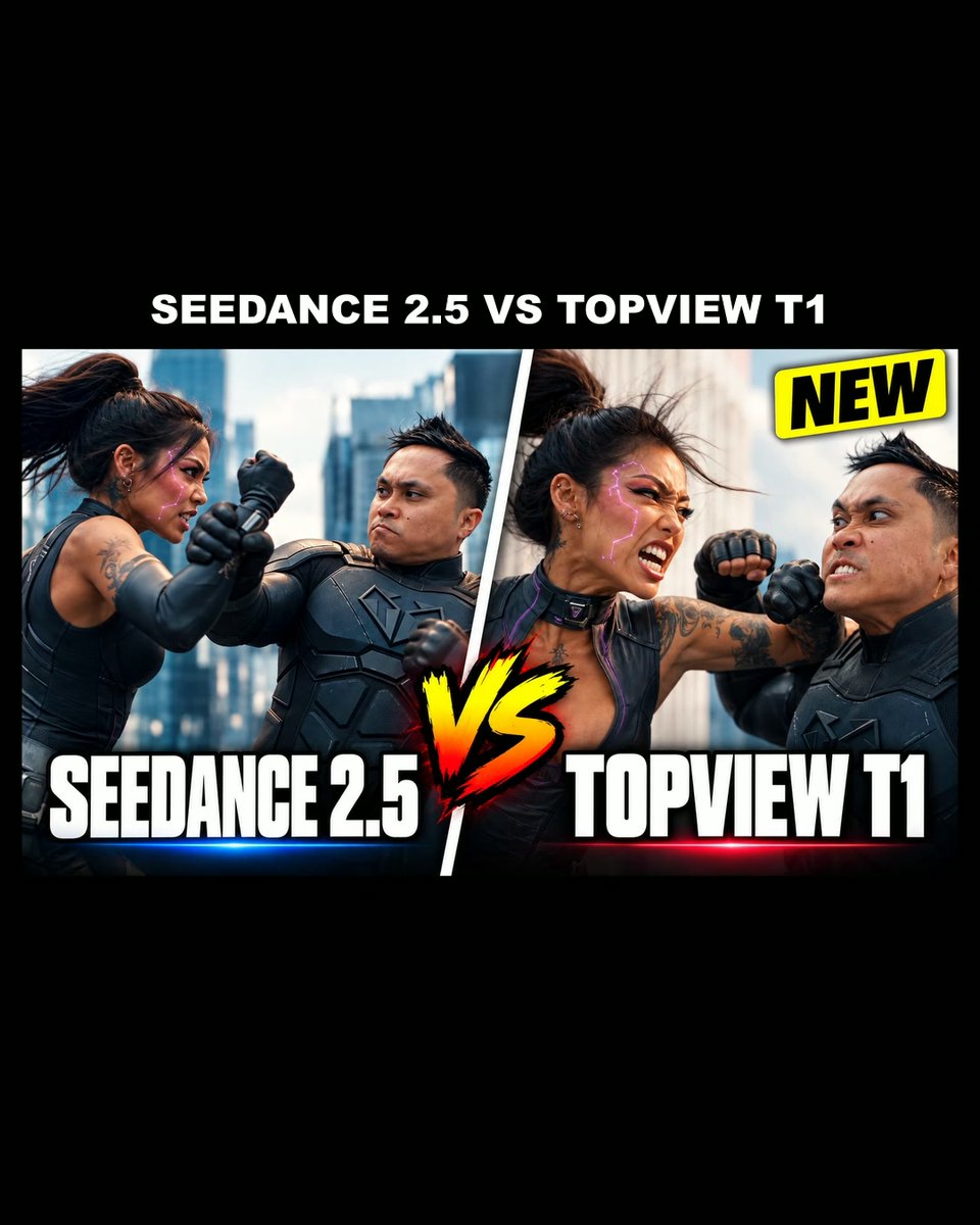 Topview T1 vs Seedance 2.5: new model or a modified one?