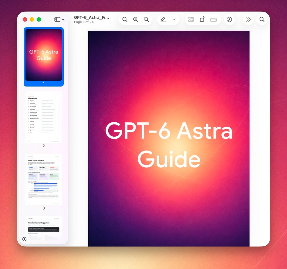 First GPT-6 Astra course: 24 pages on computer-use, pricing and safety incidents