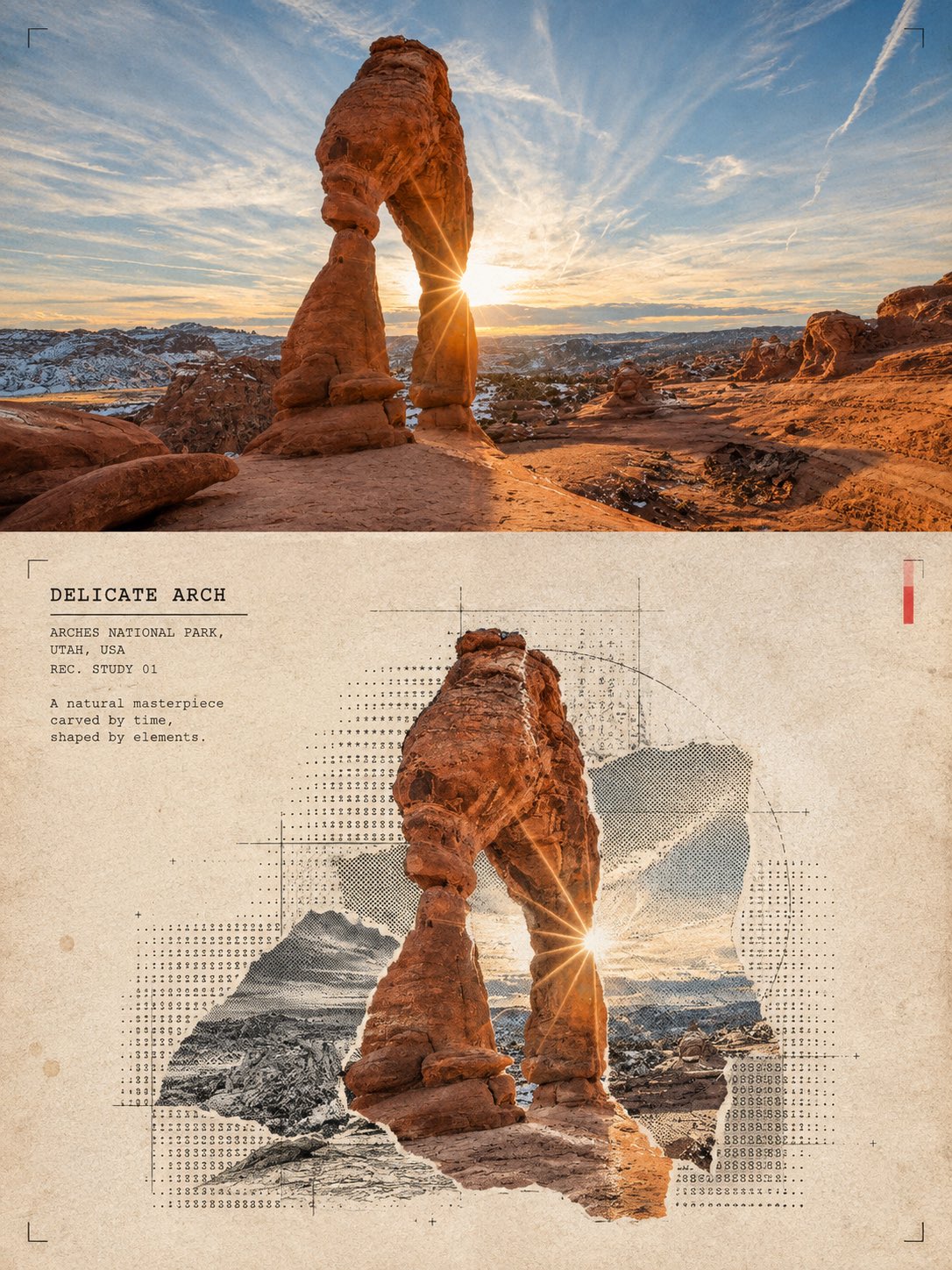 建筑照转半调拼贴海报的 GPT Image 2.5 提示词(第 2 张,共 3 张)