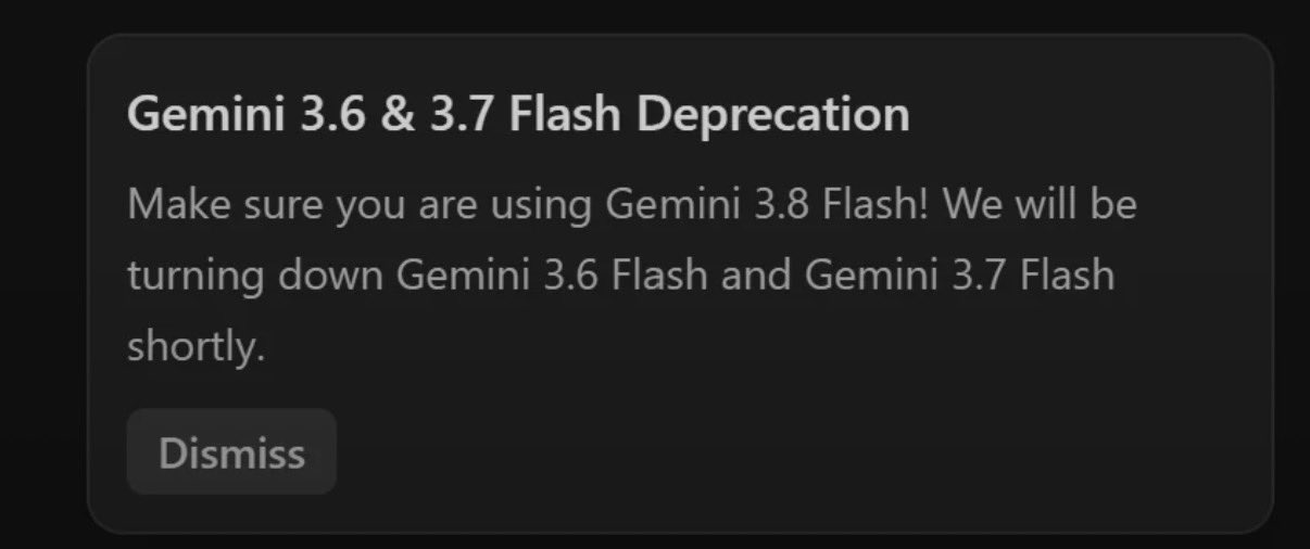 Antigravity pulls Gemini 3.7 and 3.6 Flash, possibly to free compute for Gemini 4 Argon
