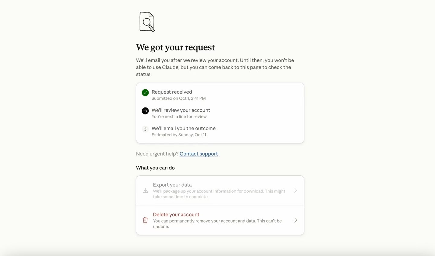 Anthropic ban wave hits a two-year-old account, one user says