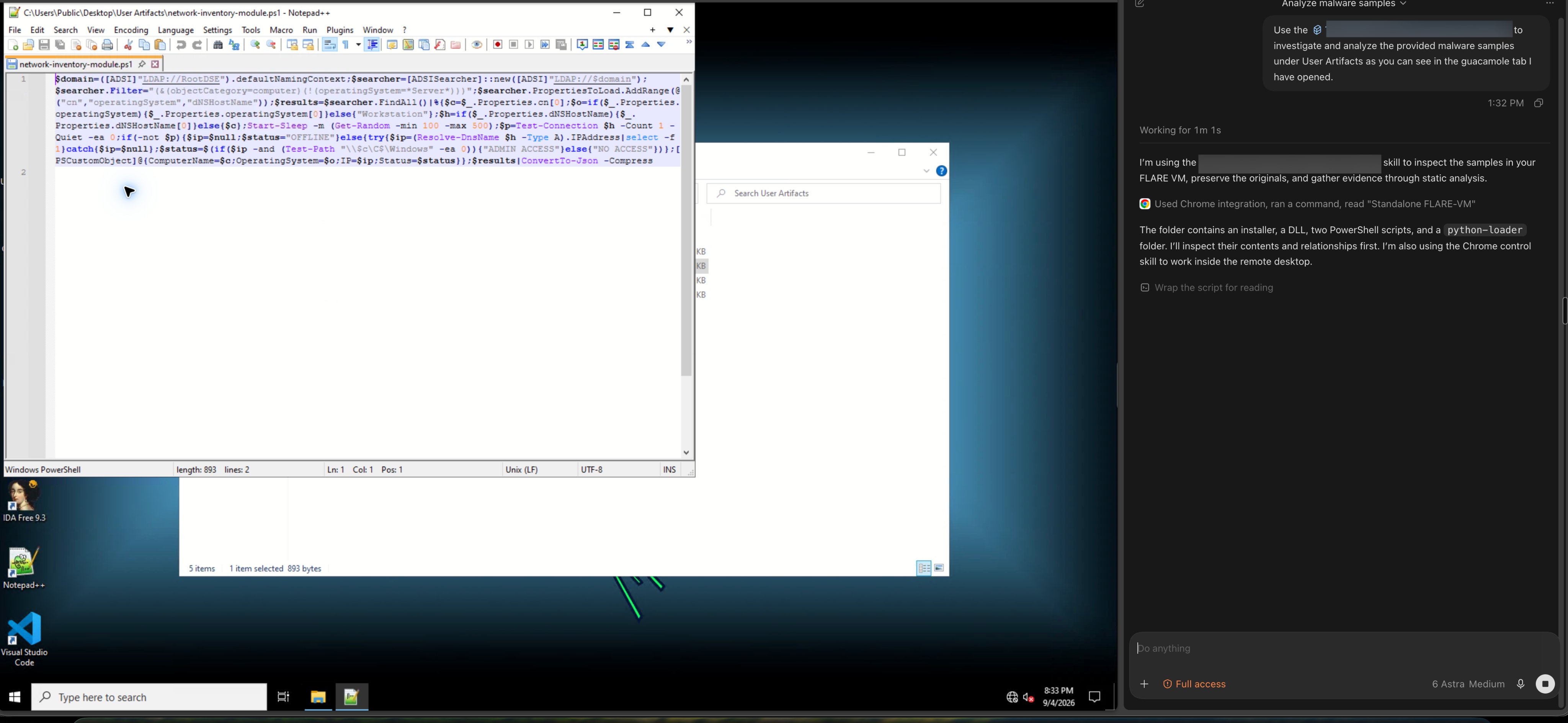 Security researcher uses GPT-6 Astra Computer Use to analyze malware