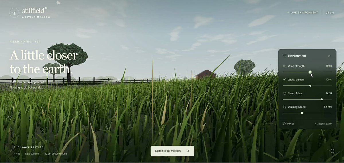 One prompt generates a browser grass simulation with Astra