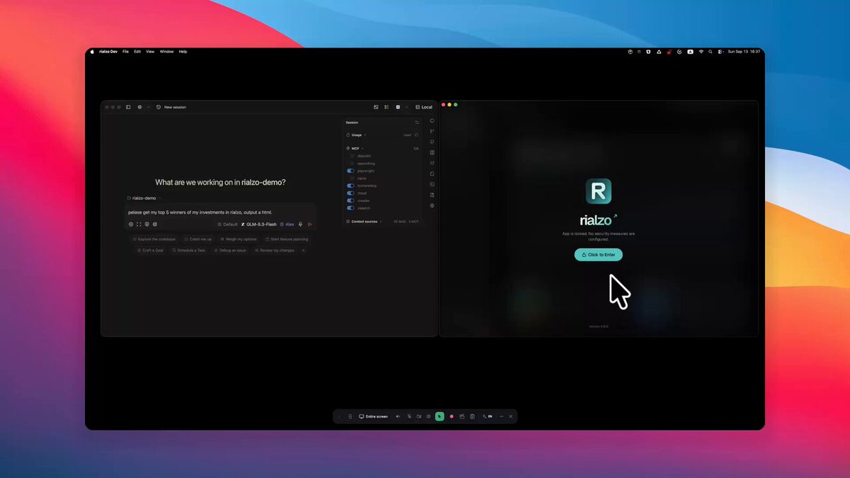 rialzo 内置本地 MCP server，可向 AI 提问净资产