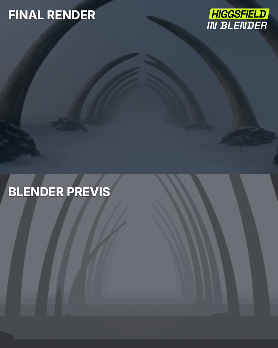 ANERNEQ 镜头 Blender 预演与最终渲染对比