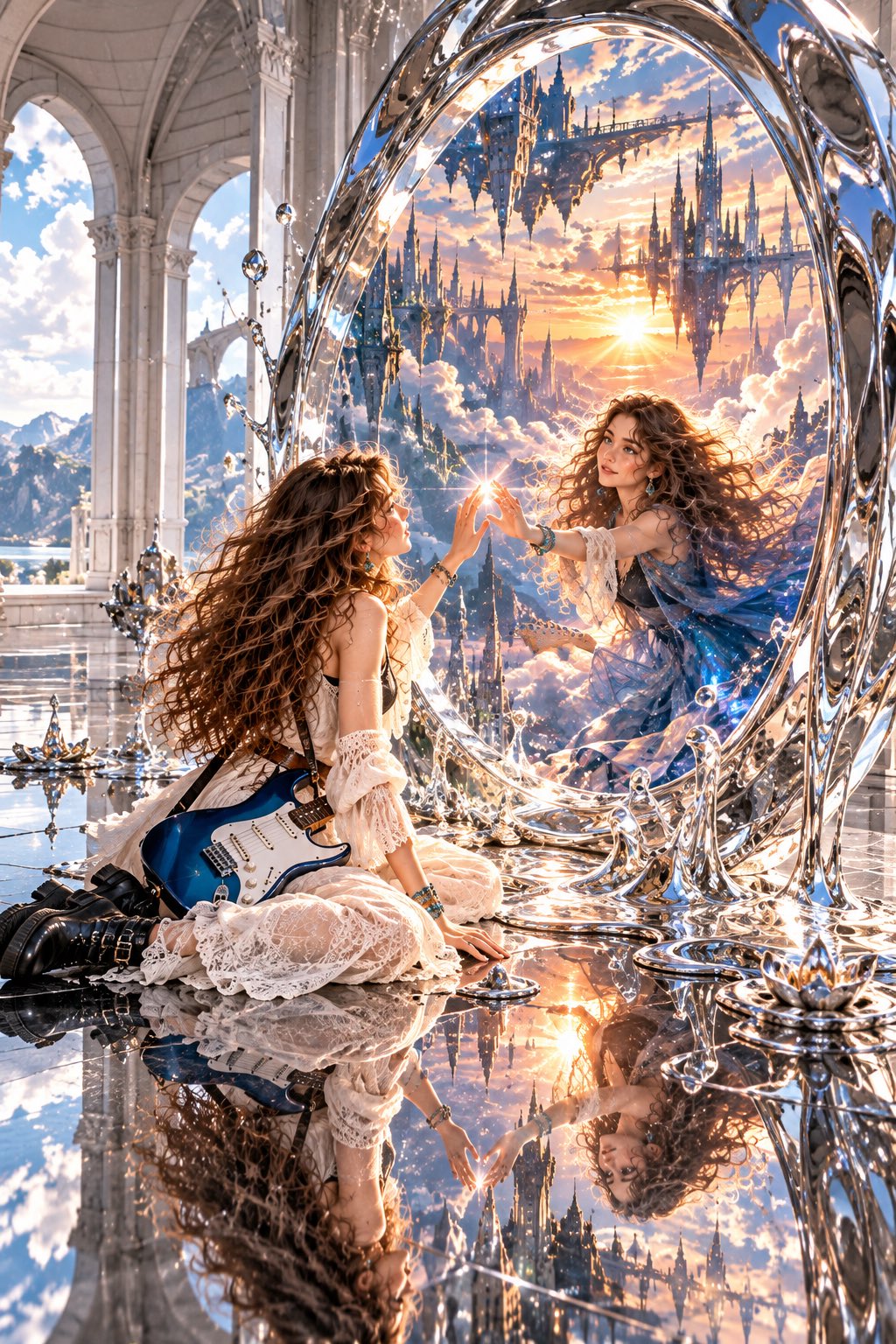 ChatGPT Images: a mirror-universe character illustration