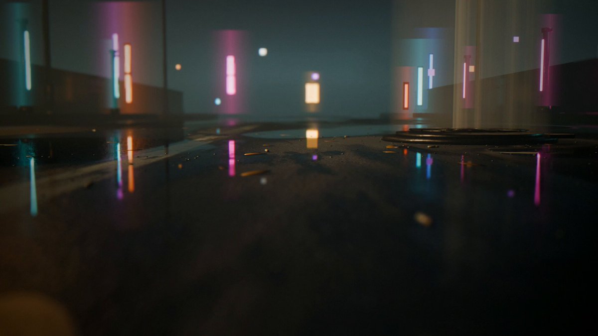 实测：用 V4.1 Flash 生成 Blender 雨后赛博朋克路面 15 秒预览