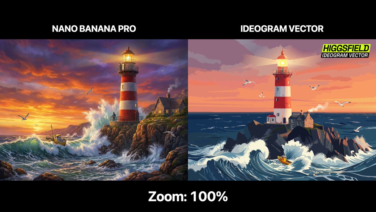 Ideogram Vector 与 Nano Banana Pro 放大对比