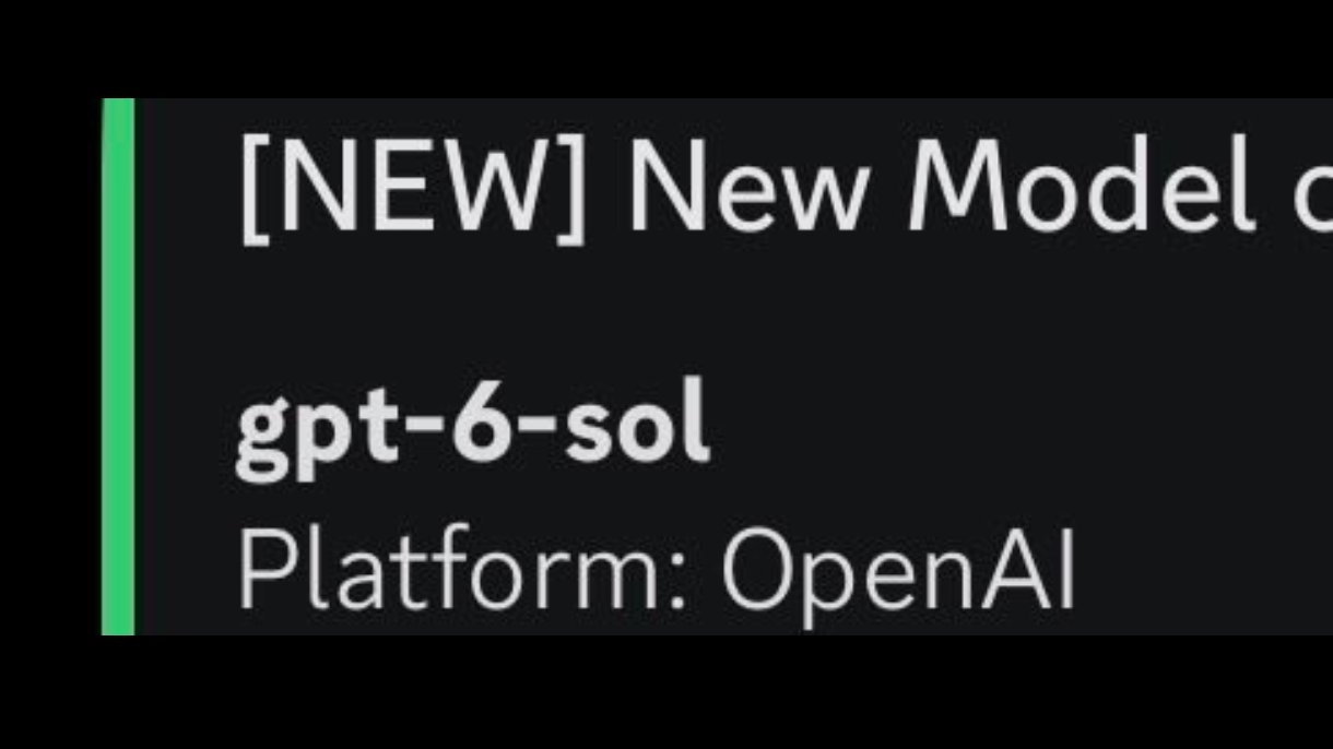 截图称 GPT-6 Sol 出现在 OpenAI API 中