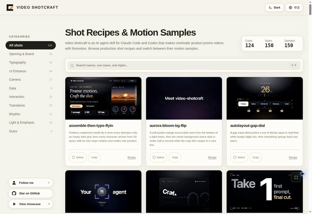 video-shotcraft: Remotion product video workflow for Claude Code