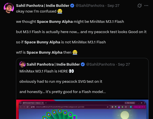 Space Bunny (anonymous M3.1 Flash) was an early M3.1 Flash build