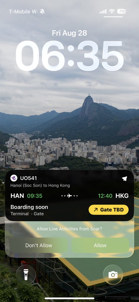 Soar 提醒用户办理航班值机