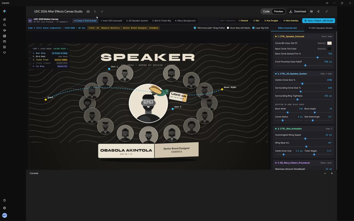 Gemini 4 Pro generates an "After Effect"-style video