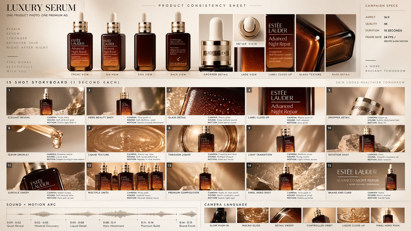 Building a serum ad storyboard with GPT Image 2.5